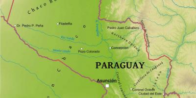 地図のパラグアイ地理学