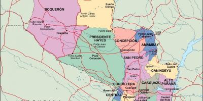 地図の政治的パラグアイ