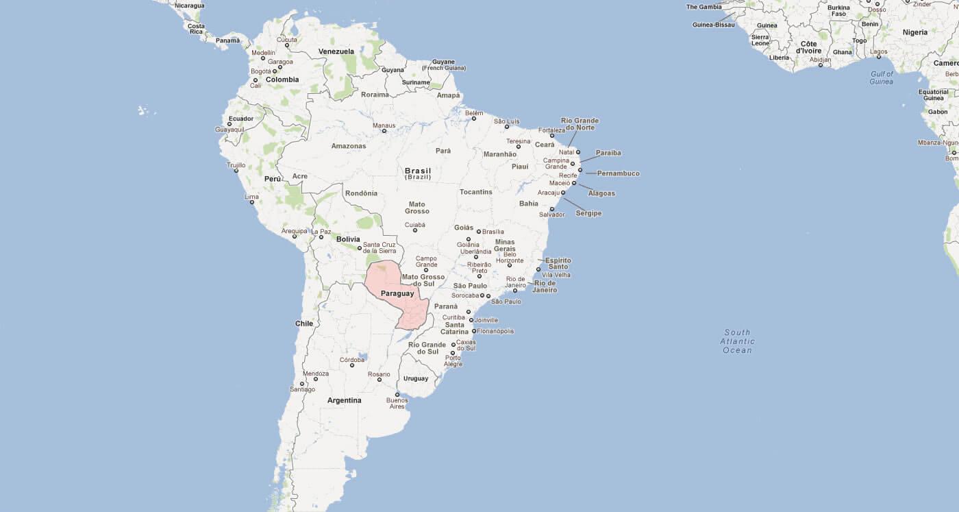 パラグアイ地図south America 地図のパラグアイ 南アメリカ 南米 ア